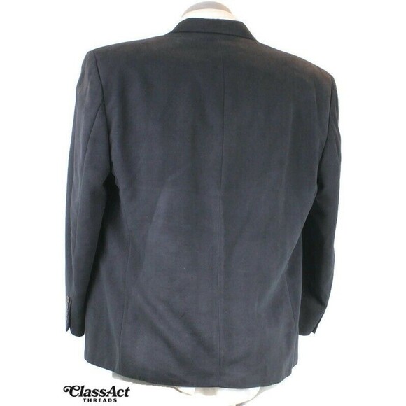 Chaps By Ralph Lauren Blazer Black Suede 2 Button Sport Coat Men's 44S - Picture 6 of 9